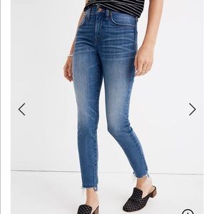 Madewell 9" High-Rise Skinny Jeans: Destructed-Hem